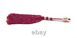 Natural RUBY/Smooth rondelle/Tassels for earring/3MM to 5MM/90.90 carats/Rare