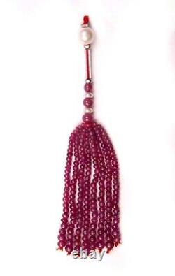 Natural RUBY/Smooth rondelle/Tassels for earring/3MM to 5MM/90.90 carats/Rare
