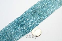 Natural Rare Blue Zircon Faceted Oval Nuggets Beads 13 Strand