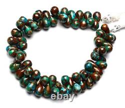 Natural Rare Gem Copper Chrysocolla Smooth 11x8MM Size Teardrop Shape Beads 10