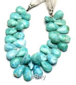 Natural Rare Gem Larimar Faceted 15x11 to 19x12MM Pear Shape Briolette Beads 8