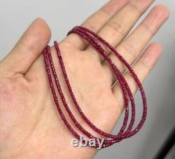 Natural Rare Ruby Gemstone Beads Faceted Rondelle Beads For Anniversary Gift