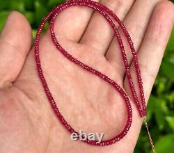 Natural Rare Ruby Gemstone Beads Faceted Rondelle Beads For Anniversary Gift