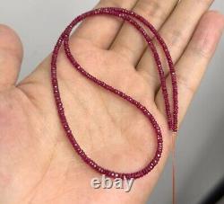 Natural Rare Ruby Gemstone Beads Faceted Rondelle Beads For Anniversary Gift