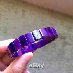 Natural Sugilite Royal Purple Gemstone Rectangle Bead Rare Bracelet 10.2mm AAAAA