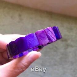 Natural Sugilite Royal Purple Gemstone Rectangle Bead Rare Bracelet 13mm AAAAA