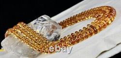 Natural Yellow Citrine Beads Round 3 L 935 Carats Top Gemstone Rare Necklace