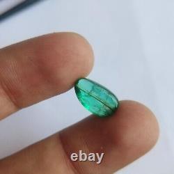 Natural Zambian Emerald Top Rare Tumble Drilled nugget Bead Finest 4 CTS