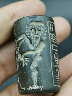 Near Eastern, sasanian, amyzing, rare, stone inscriptions, cylinderseal bead