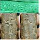 Near Eastern Sasanian Old King Hunting Lion Rare Carved Cylinder Seal Bead