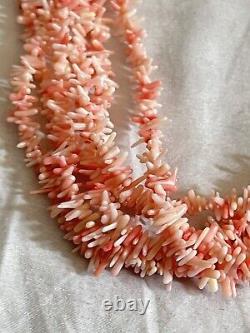 Necklace DTR Jay king Sterling Silver 925 Pink Coral Multi Collar Statement Rare