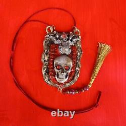 Necklace protective talisman pendant magic amulet jewelry rare toad crown skull