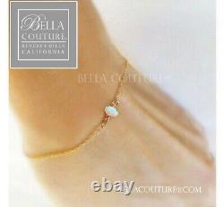 New Fine Rare Victorian Aaa Opal 18k Yellow Gold Chain Bracelet Charm Pendant