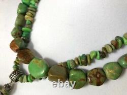 New RARE Jay King 3p Sterling Mojave Green Turquoise Necklace Set Heart Pendant
