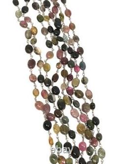 New RARE Rarities Carol Brodie 150ct Colors of Tourmaline 72 Sterling Necklace