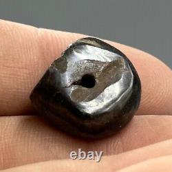 Old Ancient Roman Bird Intaglio Black Rare Stone Seal Bead
