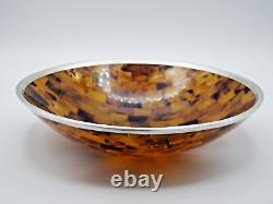 Old Real Antique Rare Egg Yolk Natural Amber Bowl / Bomboniere / Bombard 566 Gr