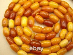Old Real Antique Rare Natural Amber Necklace / Rosary / Prayer Beads / 15 Grams