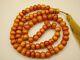Old Real Antique Rare Natural Amber Necklace / Rosary / Prayer Beads / 32 Grams