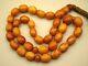 Old Real Antique Rare Natural Amber Necklace / Rosary / Prayer Beads / 69 Grams