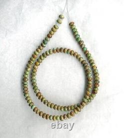 Old Stock Rare Mcguinness Mcginnis Turquoise 6mm Rondelle Beads 18 598e