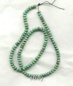 Old Stock Rare Mcguinness Mcginnis Turquoise 6mm Rondelle Beads 18 666d