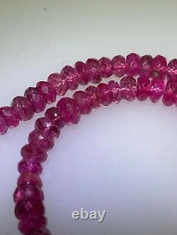 One 6 3/4 Strand Fine Rare Raspberry Red Spinel Gemstone Beads 3.8-4.1mm