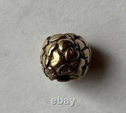 Pandora 14k Gold Lots Of Love Charm Hearts Rare Retired 585 Ale 750236
