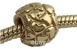 Pandora 14k Gold Lots Of Love Charm New 750236 Hearts Rare Retired 585 Ale