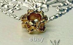 Pandora 14k Gold Roses Charm New 750378 Authentic Retired Flower Rare 585ale