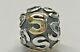 Pandora 14k Gold Silver Letter S Charm New 790298s Retired Authentic Rare Us