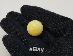 Pendant Bead Stone Natural Amber Baltic 5,7g Vintage Rare Sea Old White 120