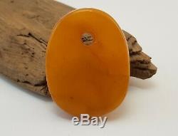 Pendant Stone Amber Natural Baltic 30,1g White Vintage Old Rare Special E-330
