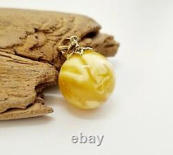 Pendant Stone Amber Natural Baltic Vintage Rare Bead Old 8,9g Old X-207