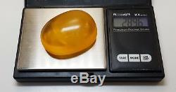 Pendant Stone Amber Natural Baltic White 28,9g Vintage Rare Egg Yolk Old F-218