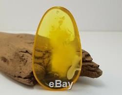 Pendant Stone Amber Natural Baltic White Egg Yolk 18,1g Vintage Sea Rare A-271