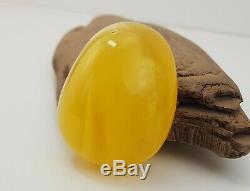 Pendant Stone Amber Natural Baltic White Rare Sea Vintage 29,7g Special A-361