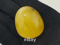 Pendant Stone Amber Natural Baltic White Rare Sea Vintage 29,7g Special A-361