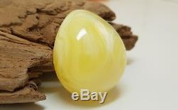 Pendant Stone Amber Natural Baltic White Vintage 9,3g Old Rare Sea Special F-435