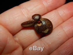 Pre-Columbian Carved Brown Stone Bead, Toucan Bead, Authentic Rare