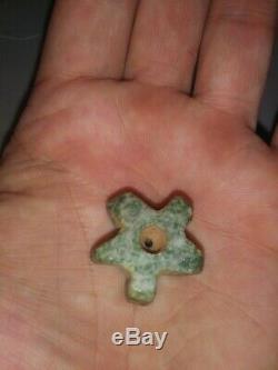 Pre-Columbian Gear/Star Shaped Jade Bead, Authentic, Rare