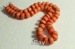 Pretty Charm 100% Natural Necklace With Mediterranean Coral Authentic Coral Rare