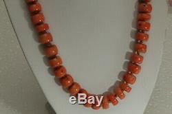 Pretty Charm 100% Natural Necklace With Mediterranean Coral Authentic Coral Rare