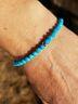 Rare 14k Solid Ywr Gold Gf Or Sterling Sleeping Beauty Blue Turquoise Bracelet