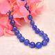 Rare Aaa+ Tanzanite Gemstone 7mm-10mm Smooth Round Bead Necklace Jewelry For Her