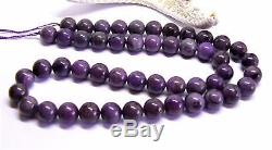 RARE AFRICAN PURPLE SUGILITE ROUND BEADS 15.5 8mm 190cts AAA 100% NATURAL
