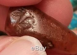 RARE ANCIENT FACETED CARNELIAN AGATE STONE BEAD rare POSSIBLE SEAL Authentic