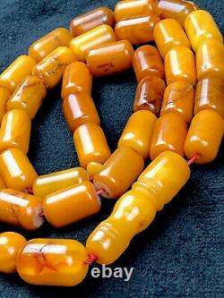 RARE ANTIQUE STONE Natural Baltic Amber Prayer Beads 52g
