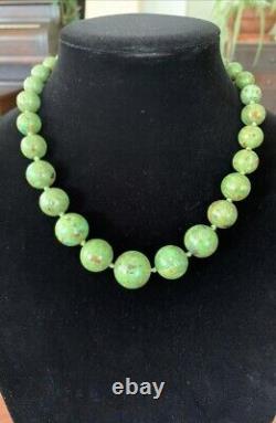 RARE Aluma Green Mosaic Turquoise Necklace