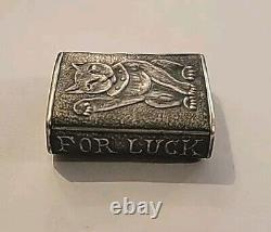 RARE Anne Choi Sterling Silver Cat Relief Bead For Luck